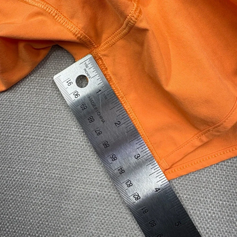 Lululemon Hotty Hot High-Rise Lined Short 4 inch Orange Womens Size 4 LW7AVGT